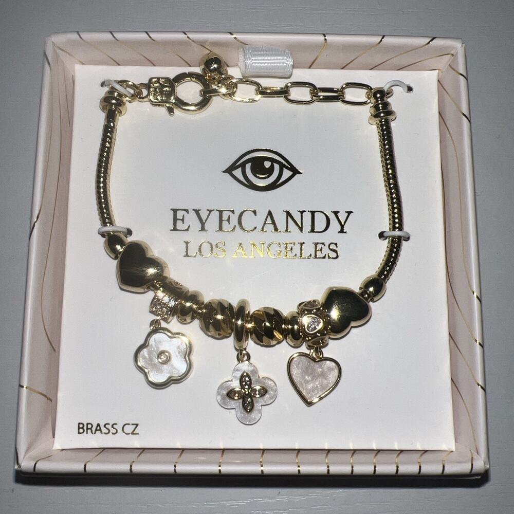 Armcandy Los Angeles Luxe Collection set Bracelet brass CZ / gold tone
